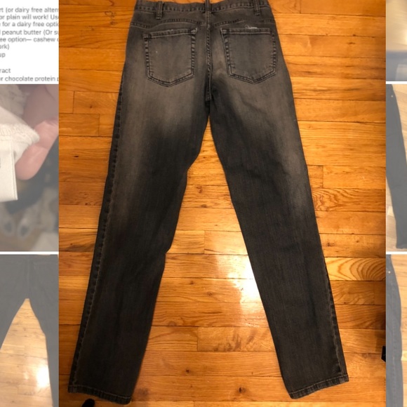 Black Free People Straight Leg Jeans - Picture 2 of 2